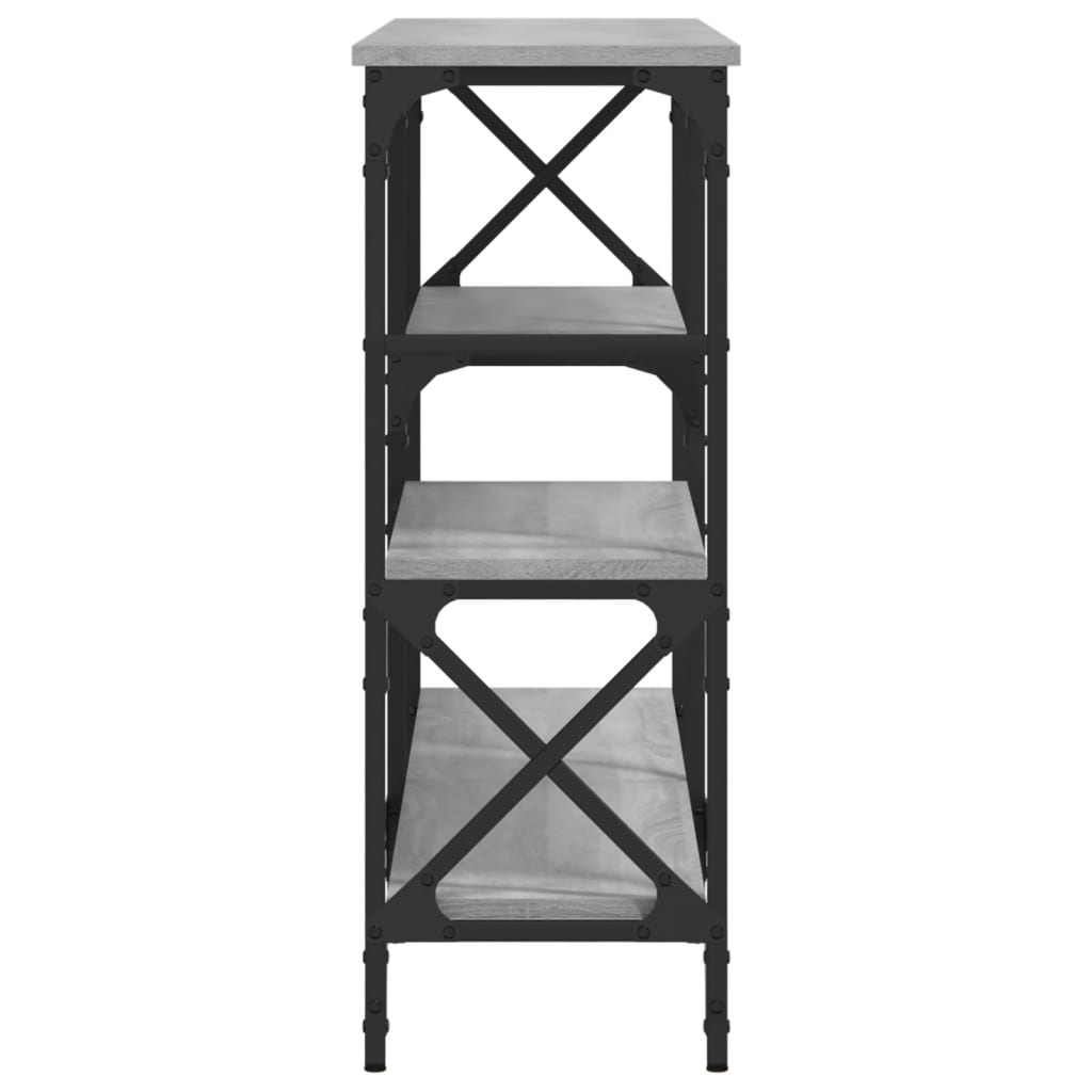 Konzolni stol siva boja hrasta 150x29x76,5 cm konstruirano drvo