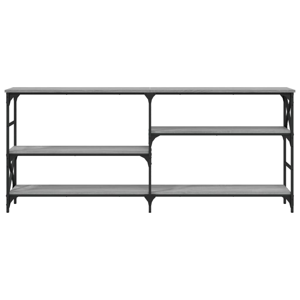 Konzolni stol siva boja hrasta 180x29x76,5 cm konstruirano drvo