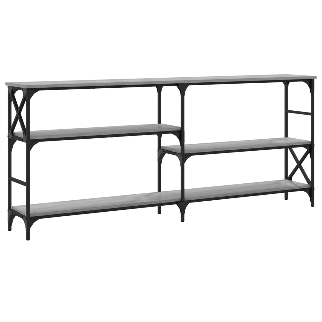 Konzolni stol siva boja hrasta 180x29x76,5 cm konstruirano drvo
