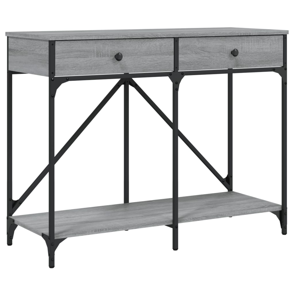 Konzolni stol siva boja hrasta 100x39x78,5 cm konstruirano drvo