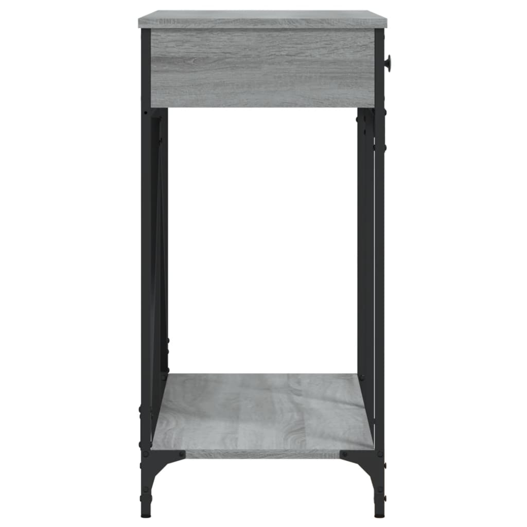 Konzolni stol siva boja hrasta 100x39x78,5 cm konstruirano drvo
