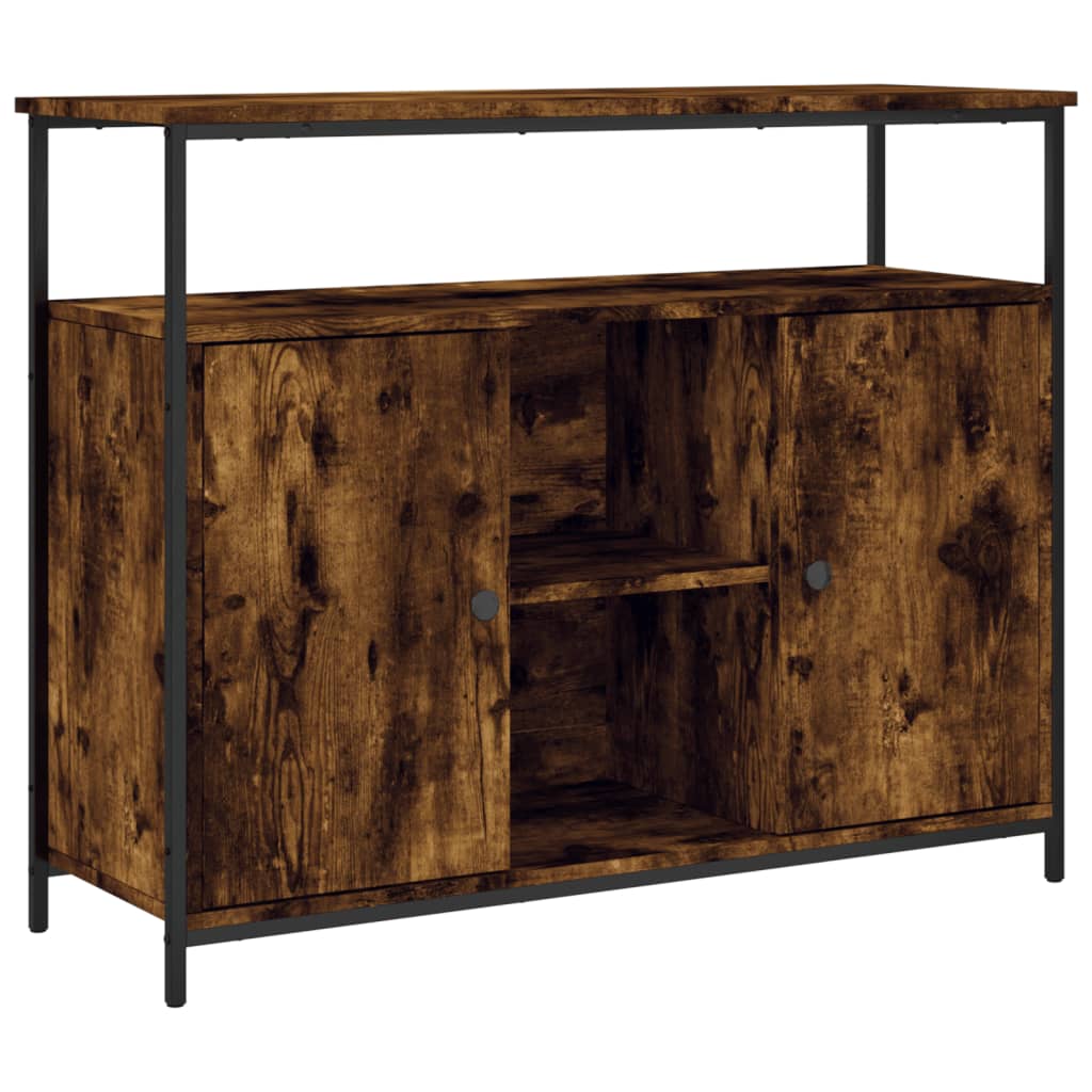 Komoda boja dimljenog hrasta 100x35x80 cm konstruirano drvo