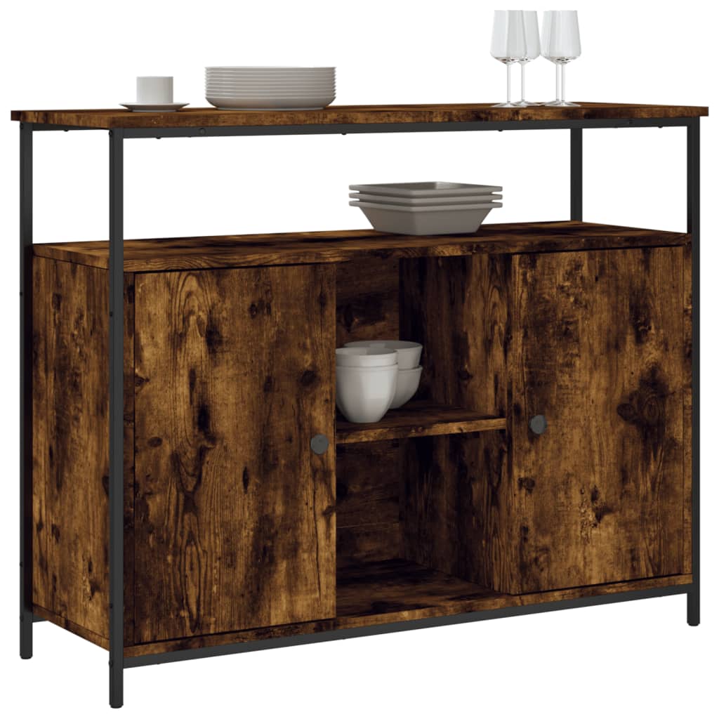 Komoda boja dimljenog hrasta 100x35x80 cm konstruirano drvo