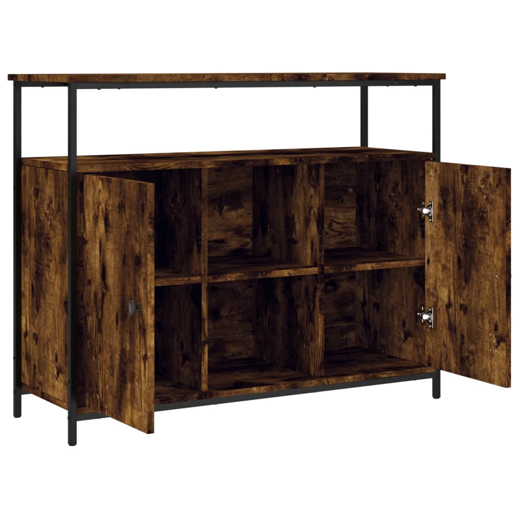 Komoda boja dimljenog hrasta 100x35x80 cm konstruirano drvo