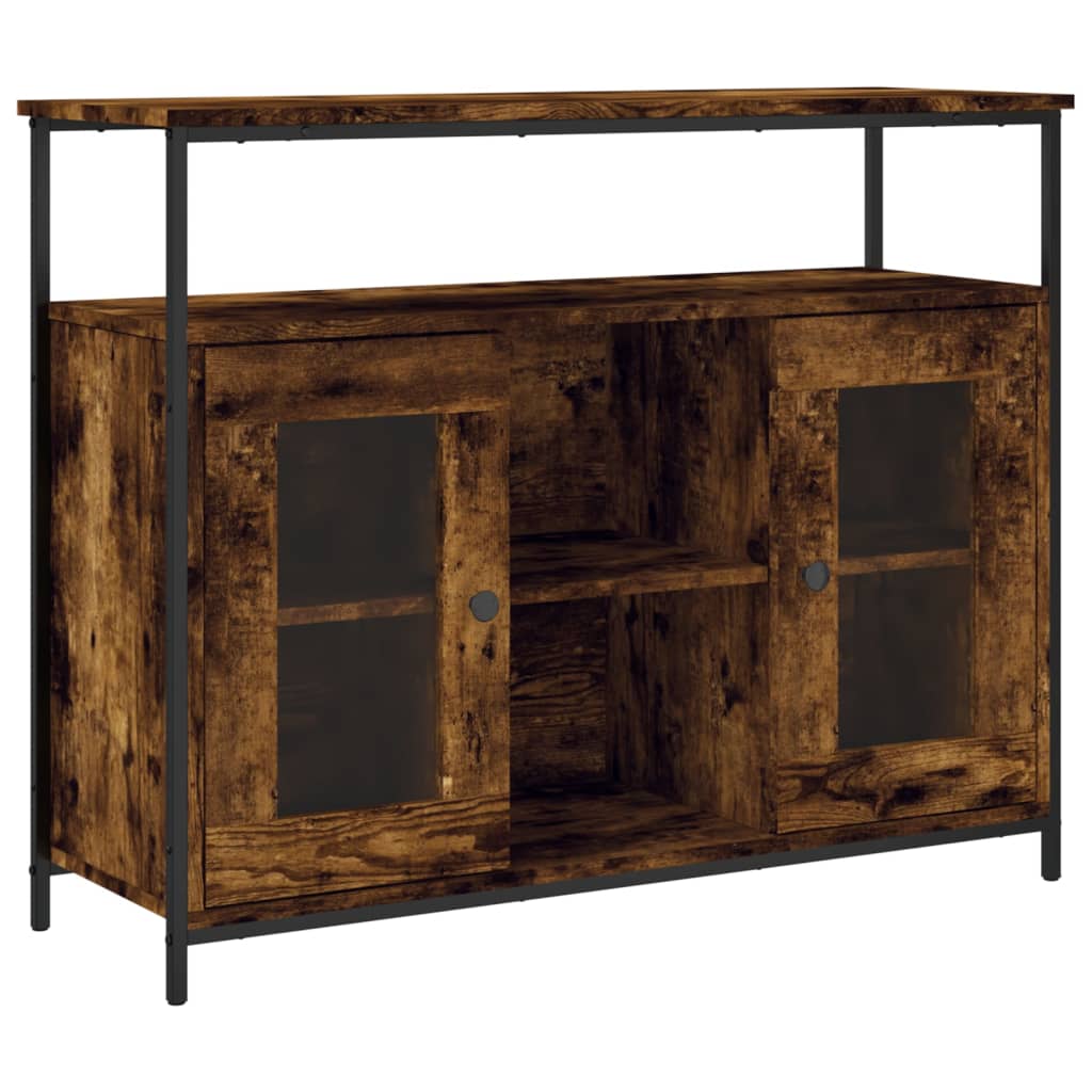 Komoda boja dimljenog hrasta 100x35x80 cm konstruirano drvo