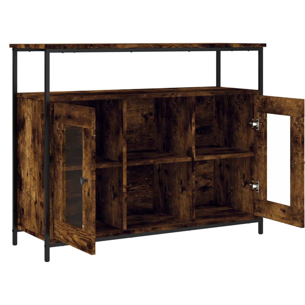 Komoda boja dimljenog hrasta 100x35x80 cm konstruirano drvo