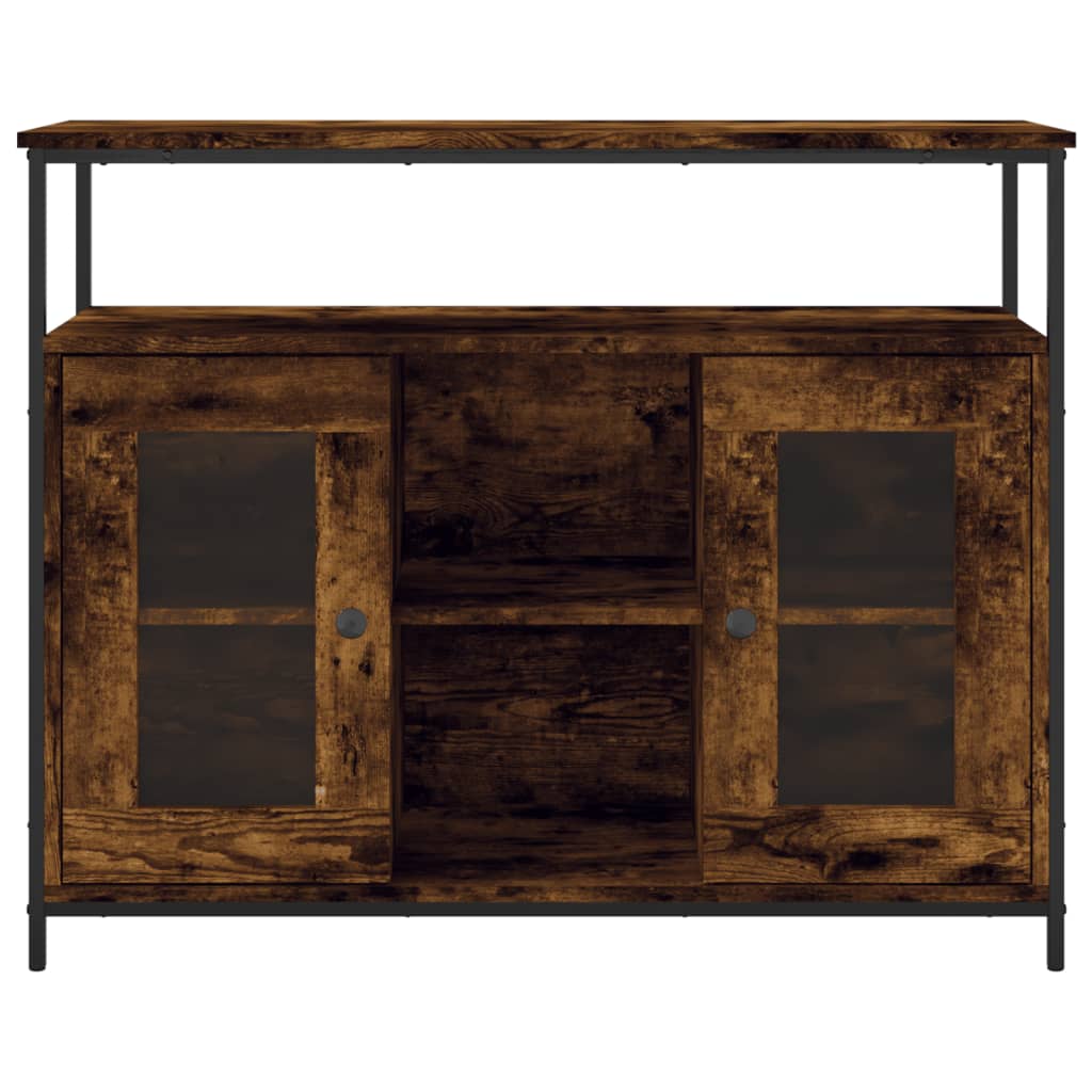 Komoda boja dimljenog hrasta 100x35x80 cm konstruirano drvo