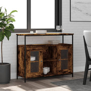 Komoda boja dimljenog hrasta 100x35x80 cm konstruirano drvo