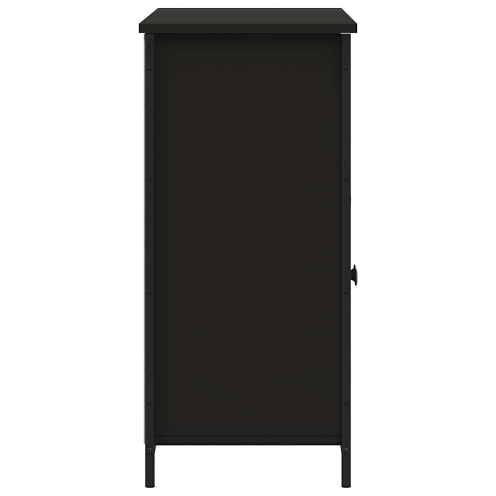 Komoda crna 100x35x75 cm od konstruiranog drva
