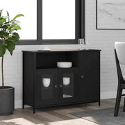 Komoda crna 100x35x75 cm od konstruiranog drva