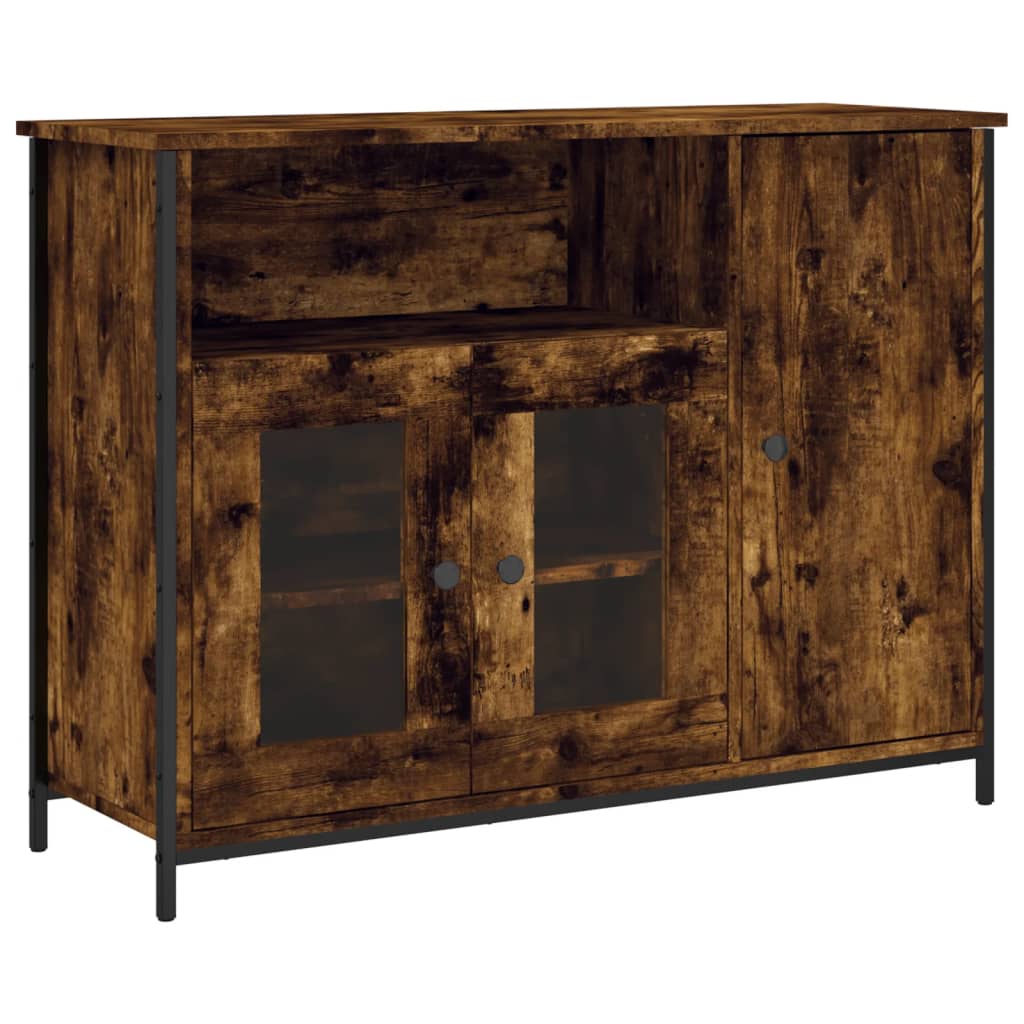 Komoda boja dimljenog hrasta 100 x 35 x 75 cm konstruirano drvo