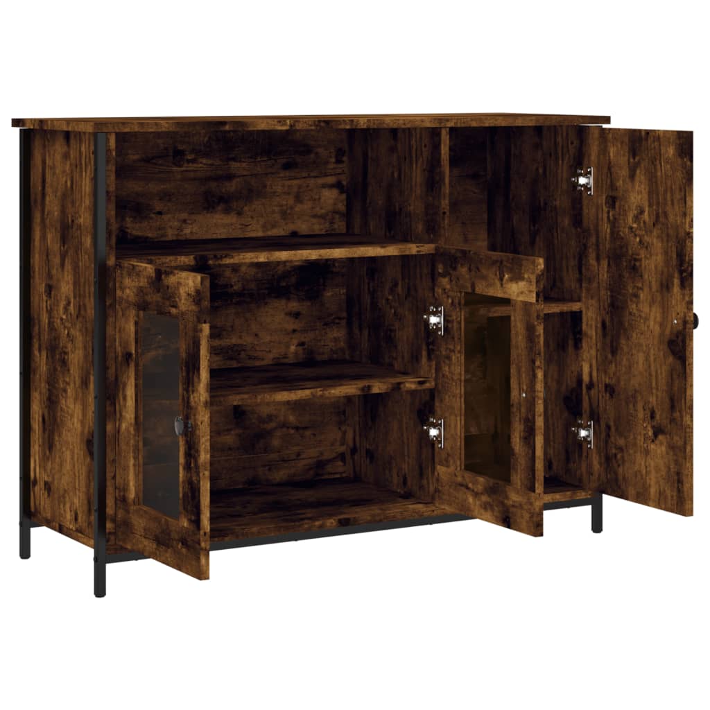 Komoda boja dimljenog hrasta 100 x 35 x 75 cm konstruirano drvo