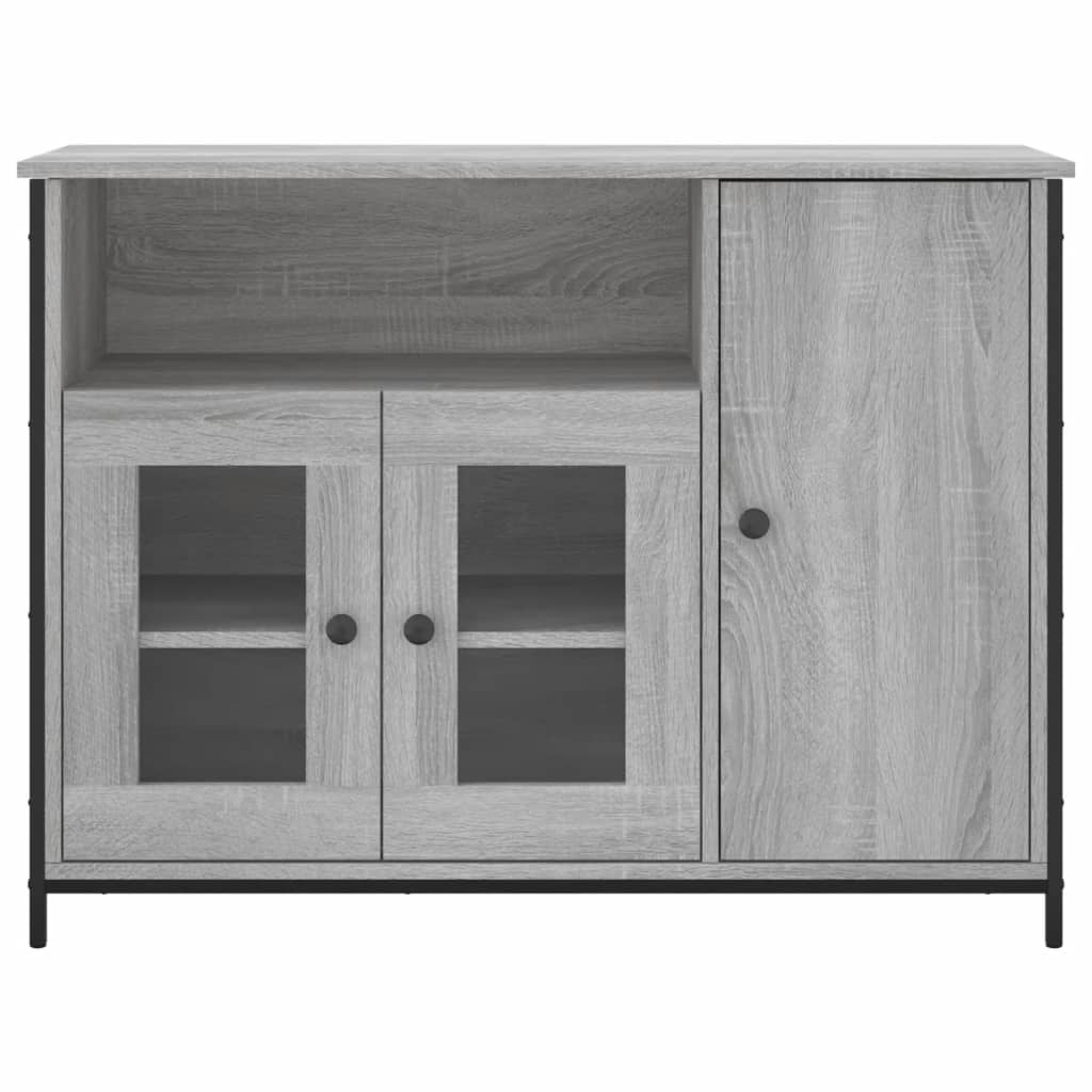 Komoda sivog hrasta sonome 100x35x75 cm od konstruiranog drva