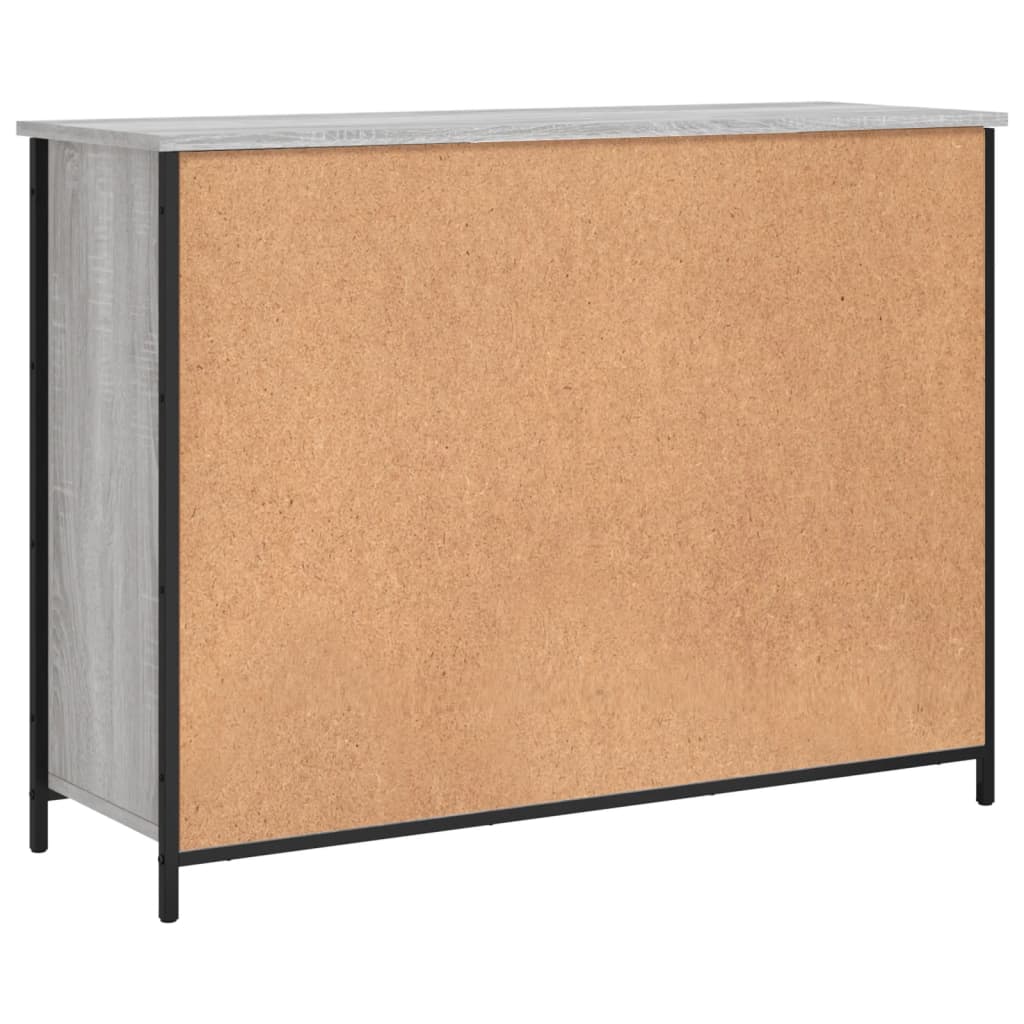 Komoda sivog hrasta sonome 100x35x75 cm od konstruiranog drva