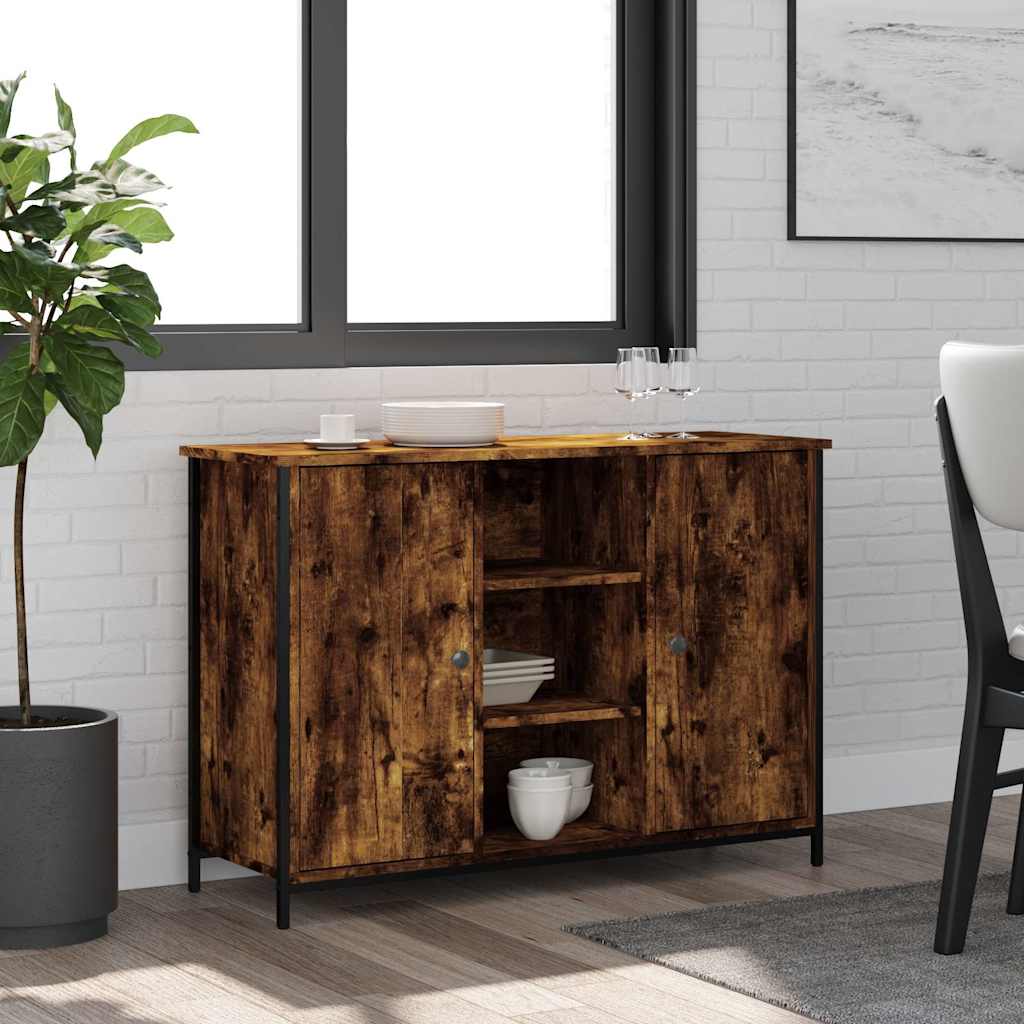 Komoda boja dimljenog hrasta 100 x 35 x 70 cm konstruirano drvo