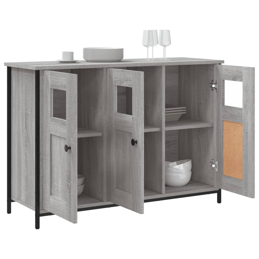 Komoda siva boja hrasta 100 x 35 x 70 cm od konstruiranog drva