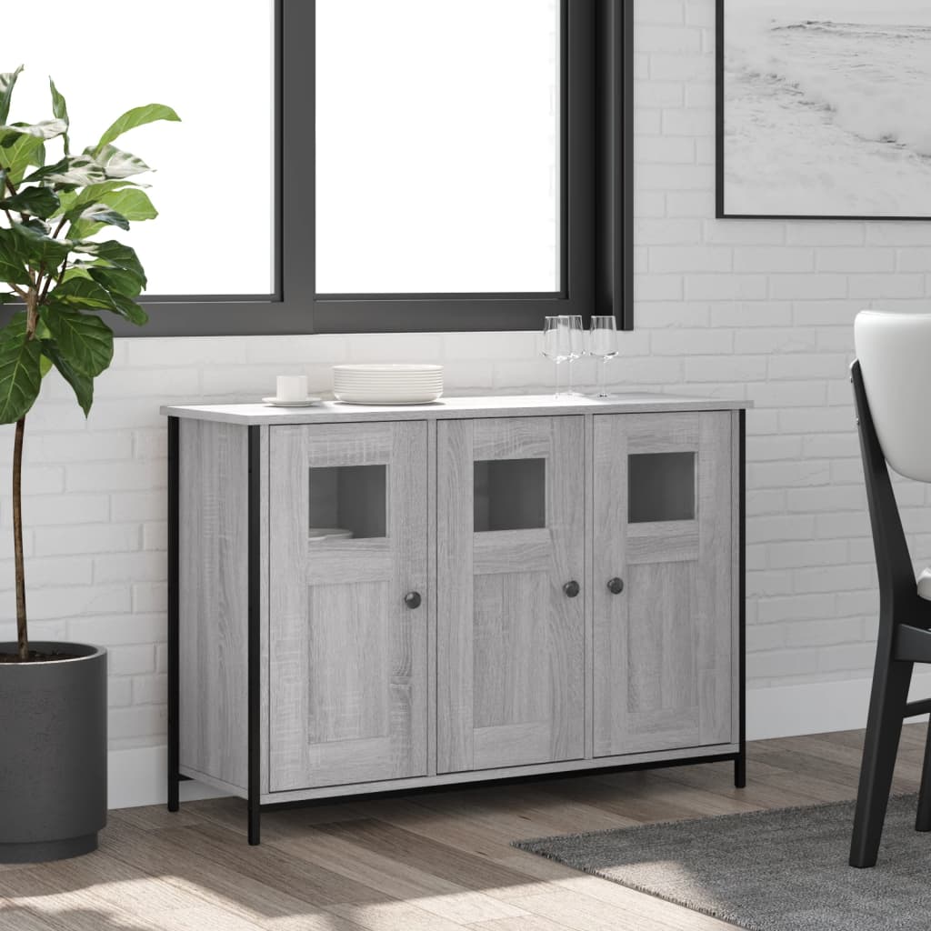 Komoda siva boja hrasta 100 x 35 x 70 cm od konstruiranog drva