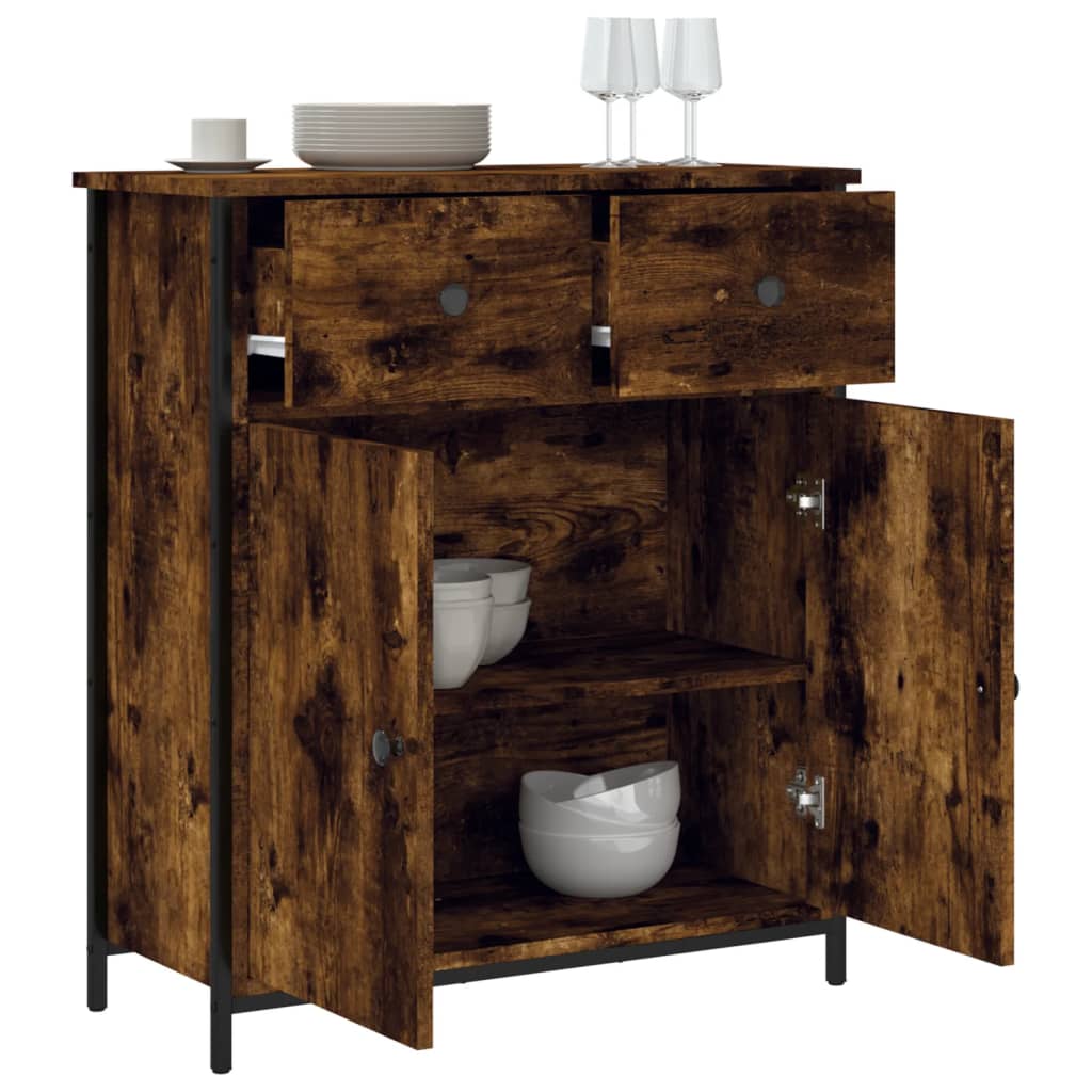 Komoda boja dimljenog hrasta 70 x 30 x 80 cm konstruirano drvo