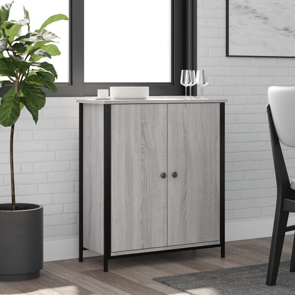 Komoda boja hrasta sonome 70 x 30 x 80 cm od konstruiranog drva Siva