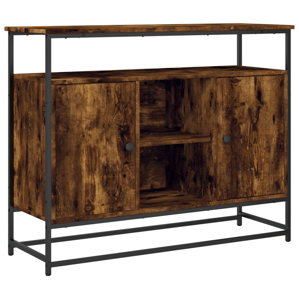 Komoda boja dimljenog hrasta 100x35x80 cm konstruirano drvo