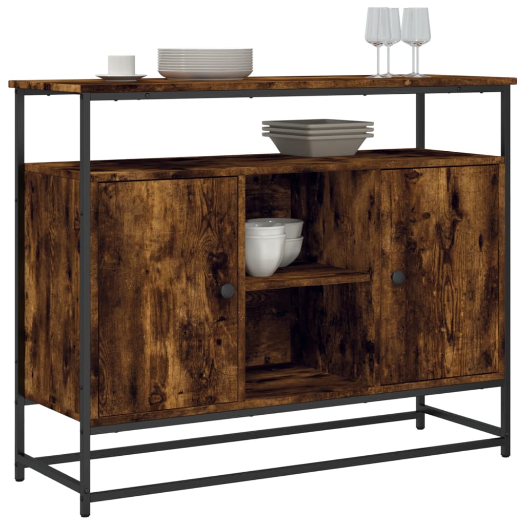 Komoda boja dimljenog hrasta 100x35x80 cm konstruirano drvo