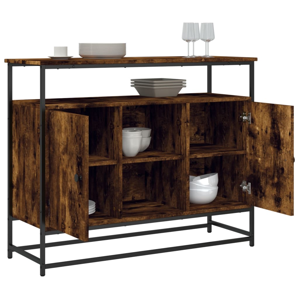 Komoda boja dimljenog hrasta 100x35x80 cm konstruirano drvo