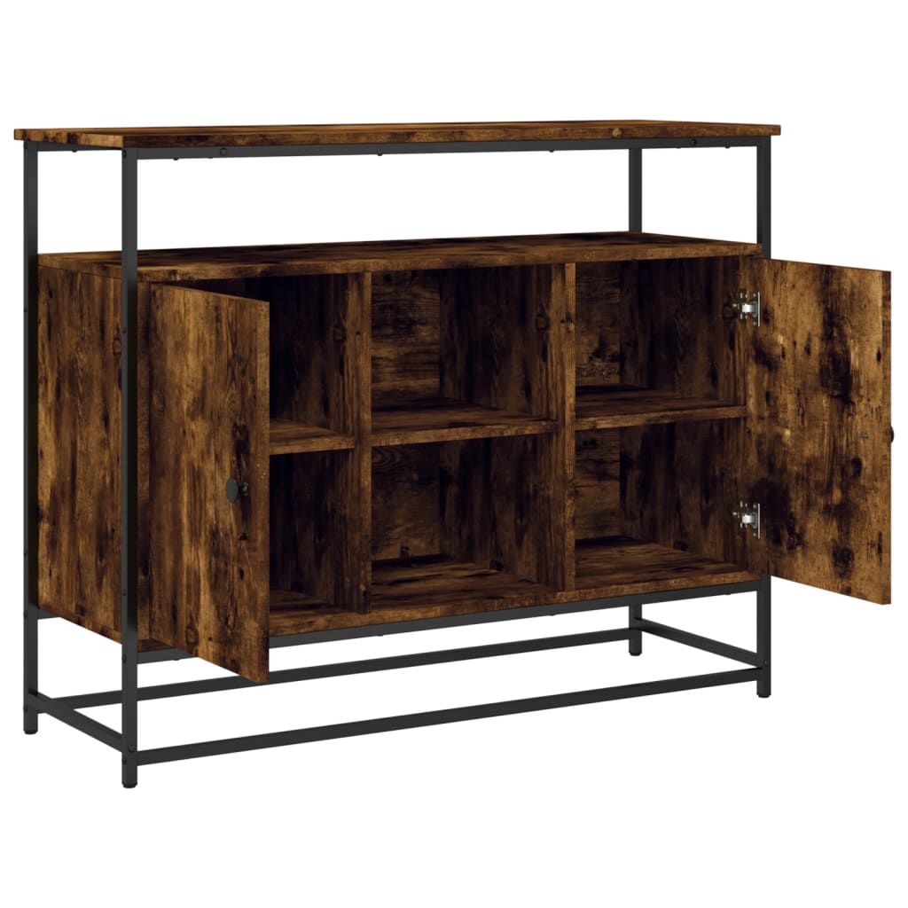 Komoda boja dimljenog hrasta 100x35x80 cm konstruirano drvo