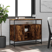 Komoda boja dimljenog hrasta 100x35x80 cm konstruirano drvo