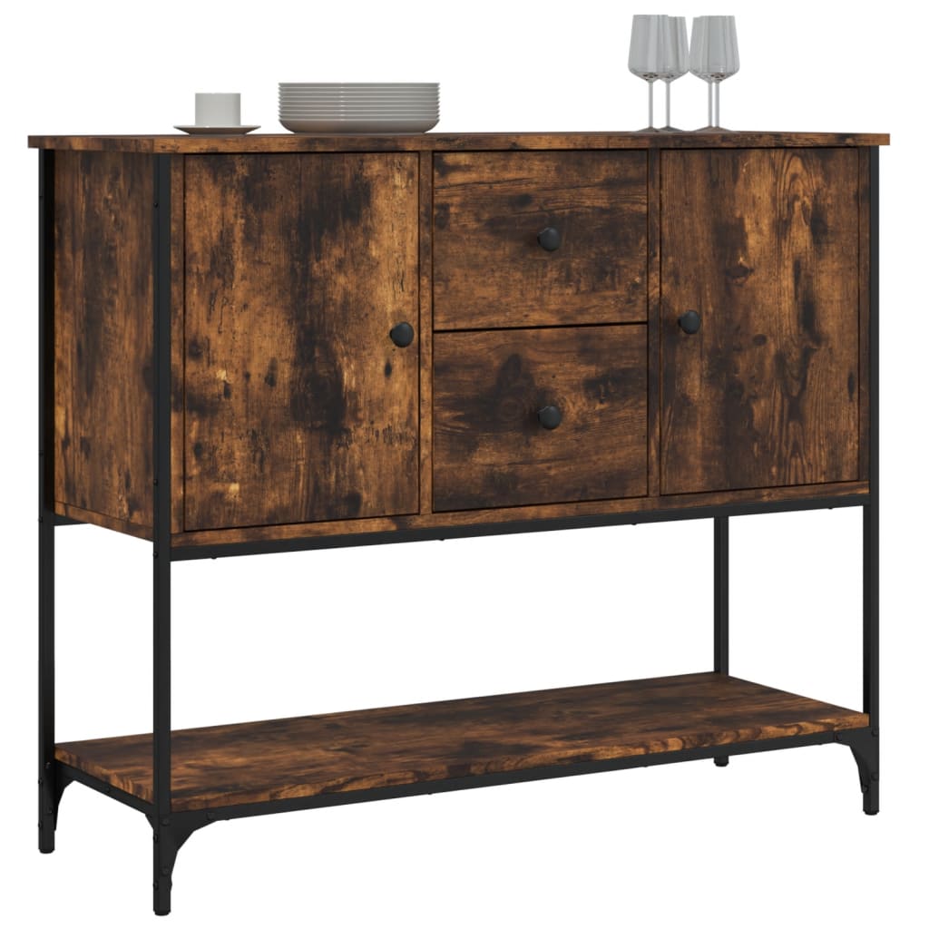 Komoda boja dimljenog hrasta 100x36x85 cm konstruirano drvo