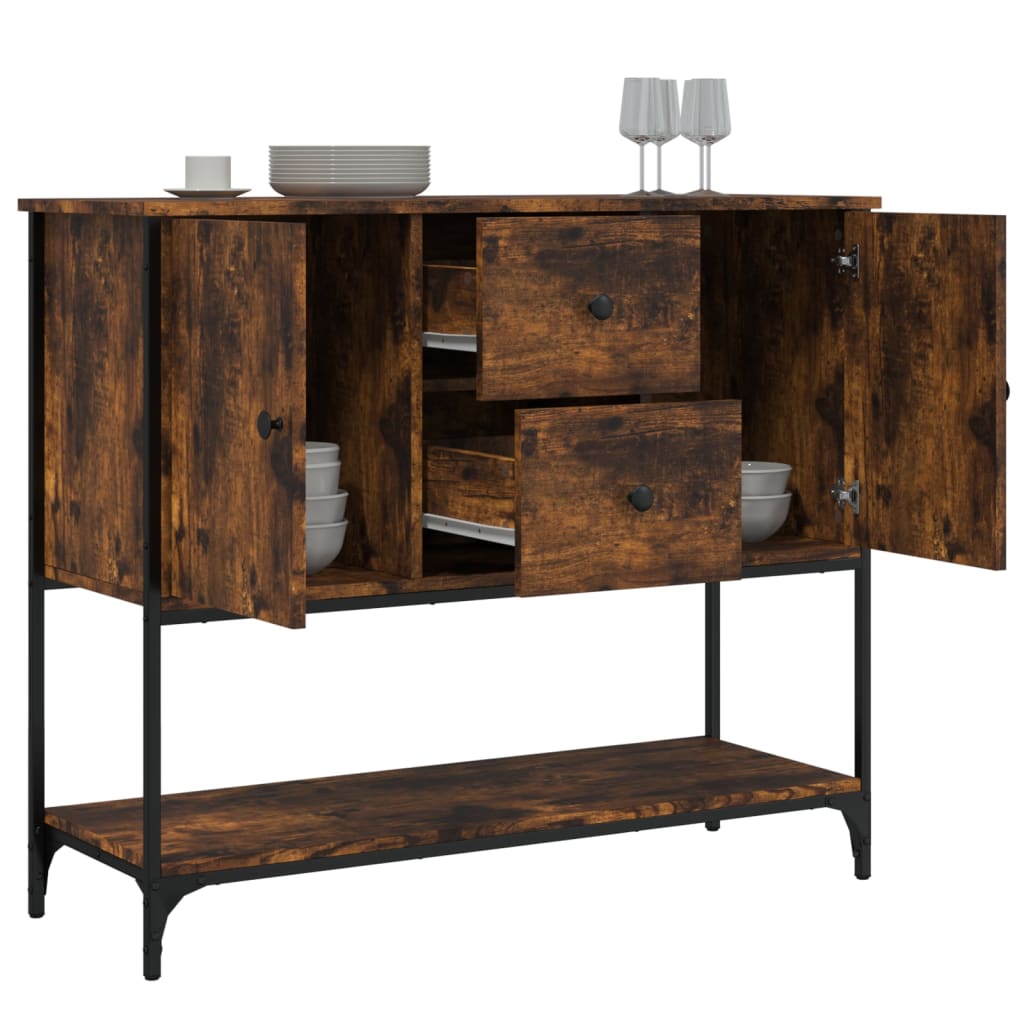 Komoda boja dimljenog hrasta 100x36x85 cm konstruirano drvo