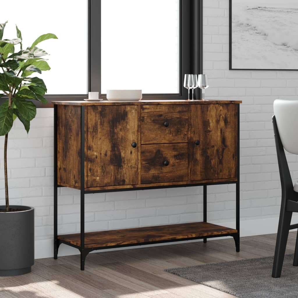 Komoda boja dimljenog hrasta 100x36x85 cm konstruirano drvo