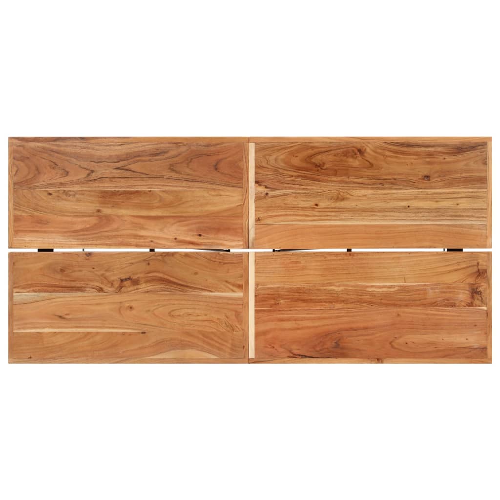Barski stol 150 x 70 x 107 cm masivno drvo bagrema i željezo