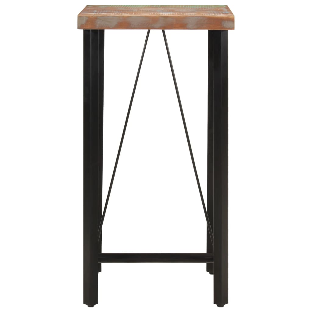 Barski stol 55 x 55 x 107 cm masivno obnovljeno drvo i željezo