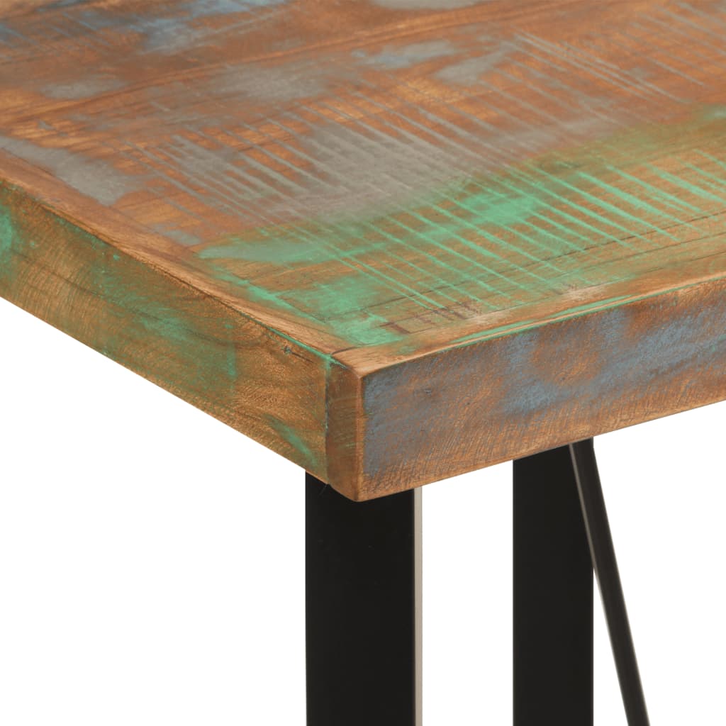 Barski stol 55 x 55 x 107 cm masivno obnovljeno drvo i željezo