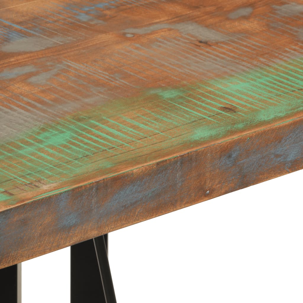 Barski stol 55 x 55 x 107 cm masivno obnovljeno drvo i željezo
