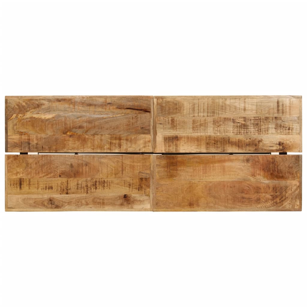 Barski stol 180 x 70 x 107 cm masivno drvo manga i željezo