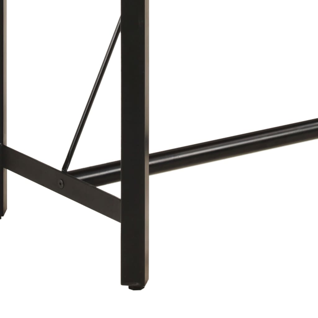 Barski stol 180 x 70 x 107 cm masivno drvo manga i željezo