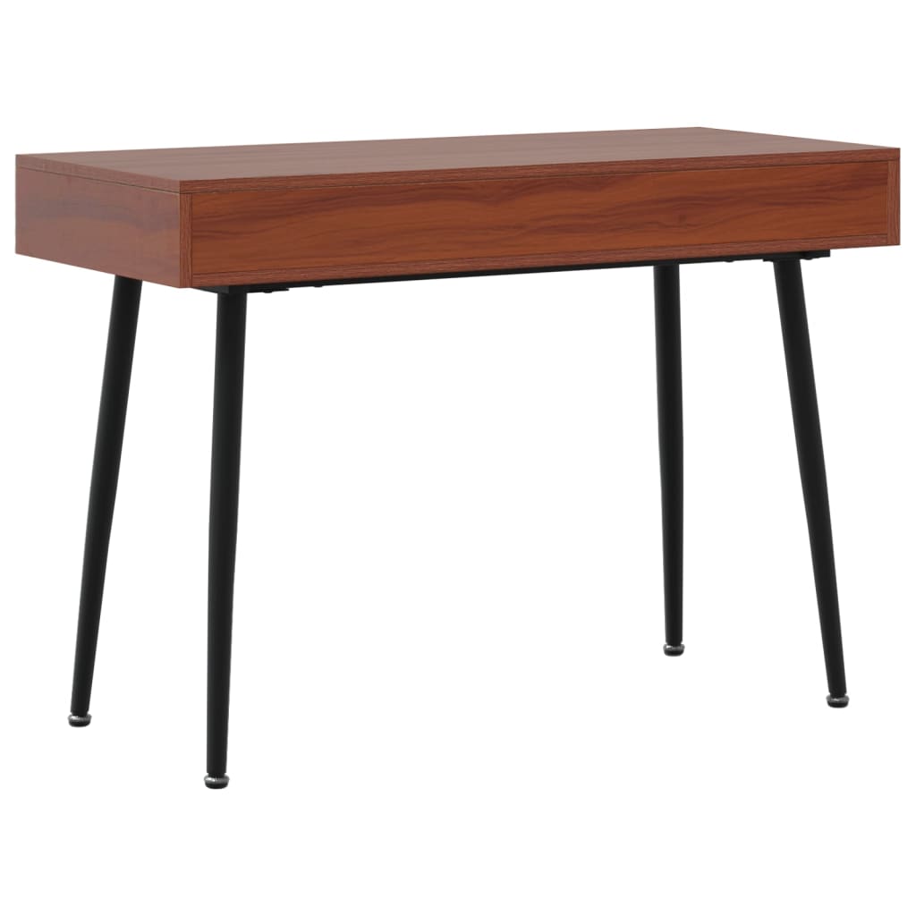 Stol za računalo s ladicom smeđi 110x50x75 cm konstruirano drvo