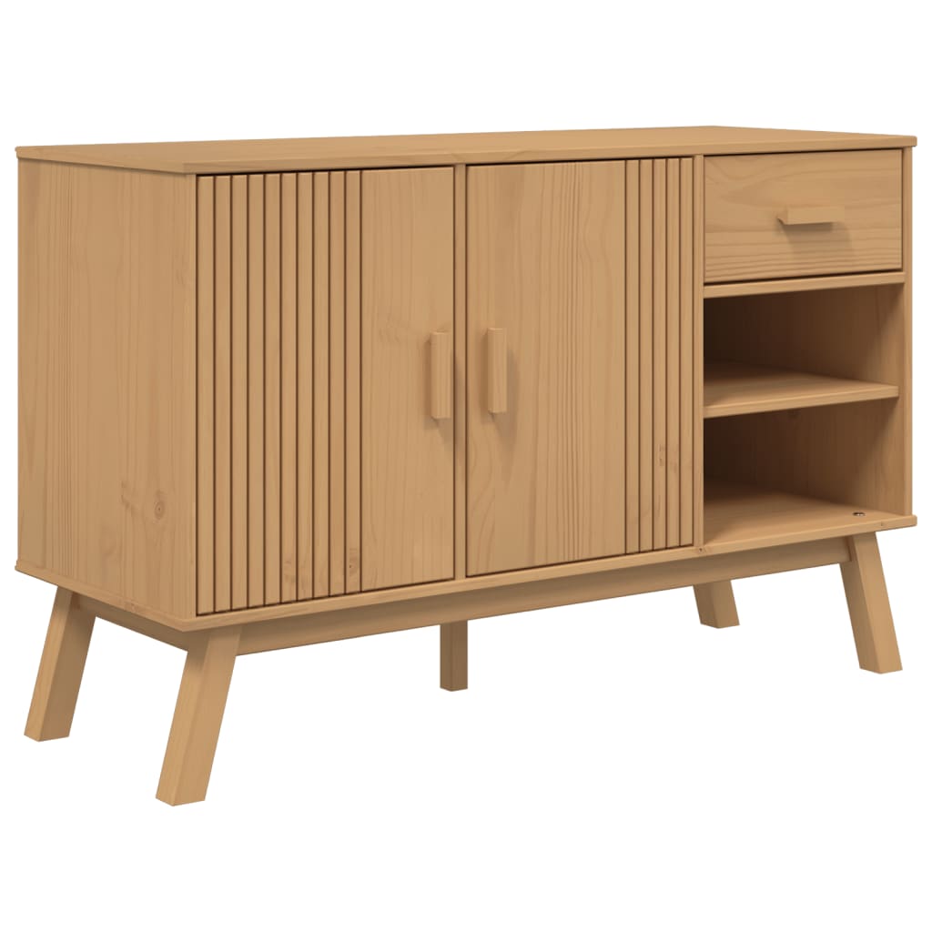 Komoda OLDEN smeđa 114 x 43 x 73,5 cm od masivne borovine