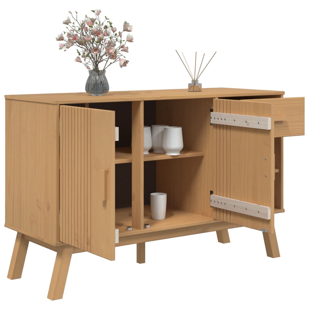 Komoda OLDEN smeđa 114 x 43 x 73,5 cm od masivne borovine