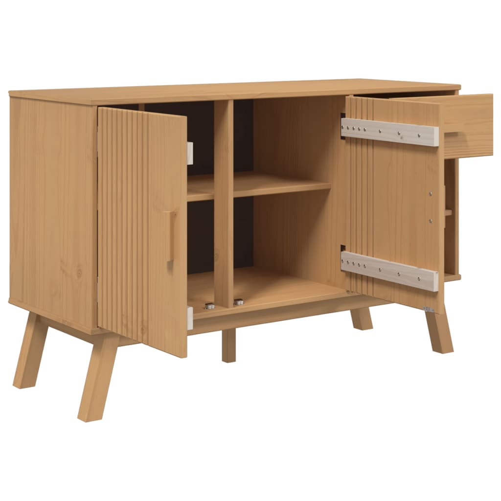 Komoda OLDEN smeđa 114 x 43 x 73,5 cm od masivne borovine
