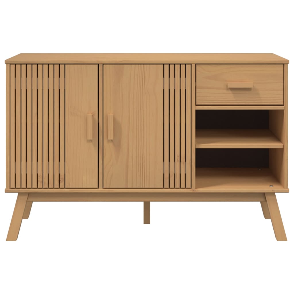 Komoda OLDEN smeđa 114 x 43 x 73,5 cm od masivne borovine