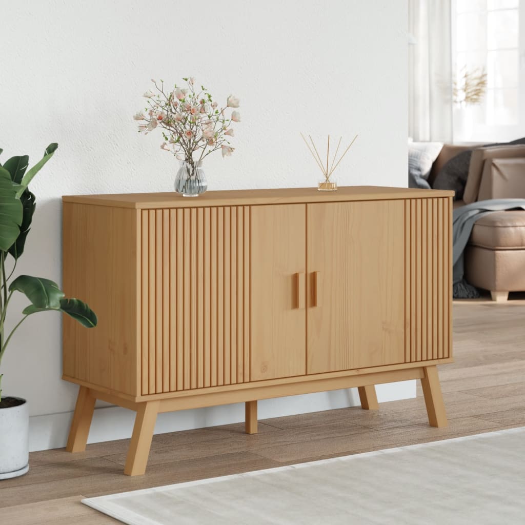 Komoda OLDEN smeđa 114 x 43 x 73,5 cm od masivne borovine
