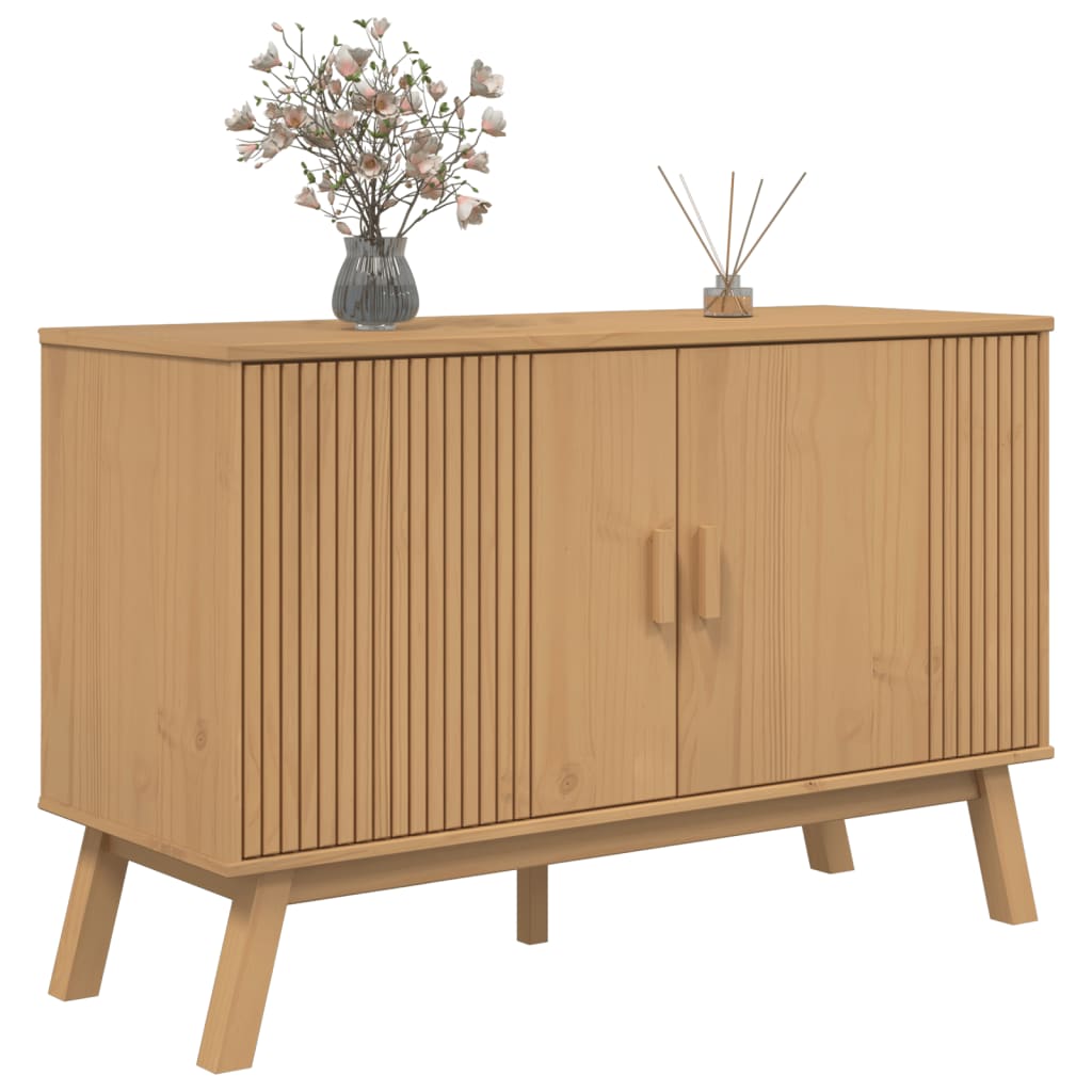 Komoda OLDEN smeđa 114 x 43 x 73,5 cm od masivne borovine