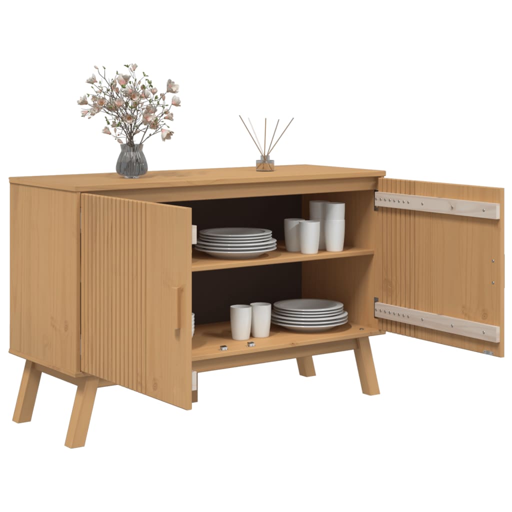 Komoda OLDEN smeđa 114 x 43 x 73,5 cm od masivne borovine