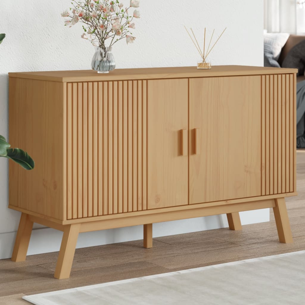 Komoda OLDEN smeđa 114 x 43 x 73,5 cm od masivne borovine