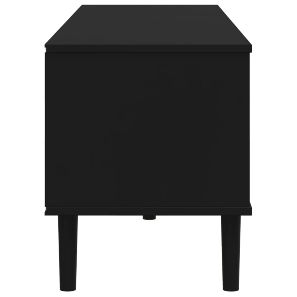 TV ormarić SENJA izgled ratana crni 158x40x49cm od borovine