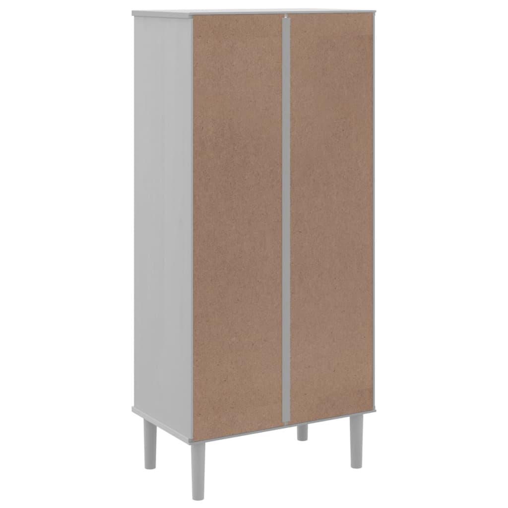 Regal za knjige SENJA izgled ratana bijeli 60x35x130cm borovina