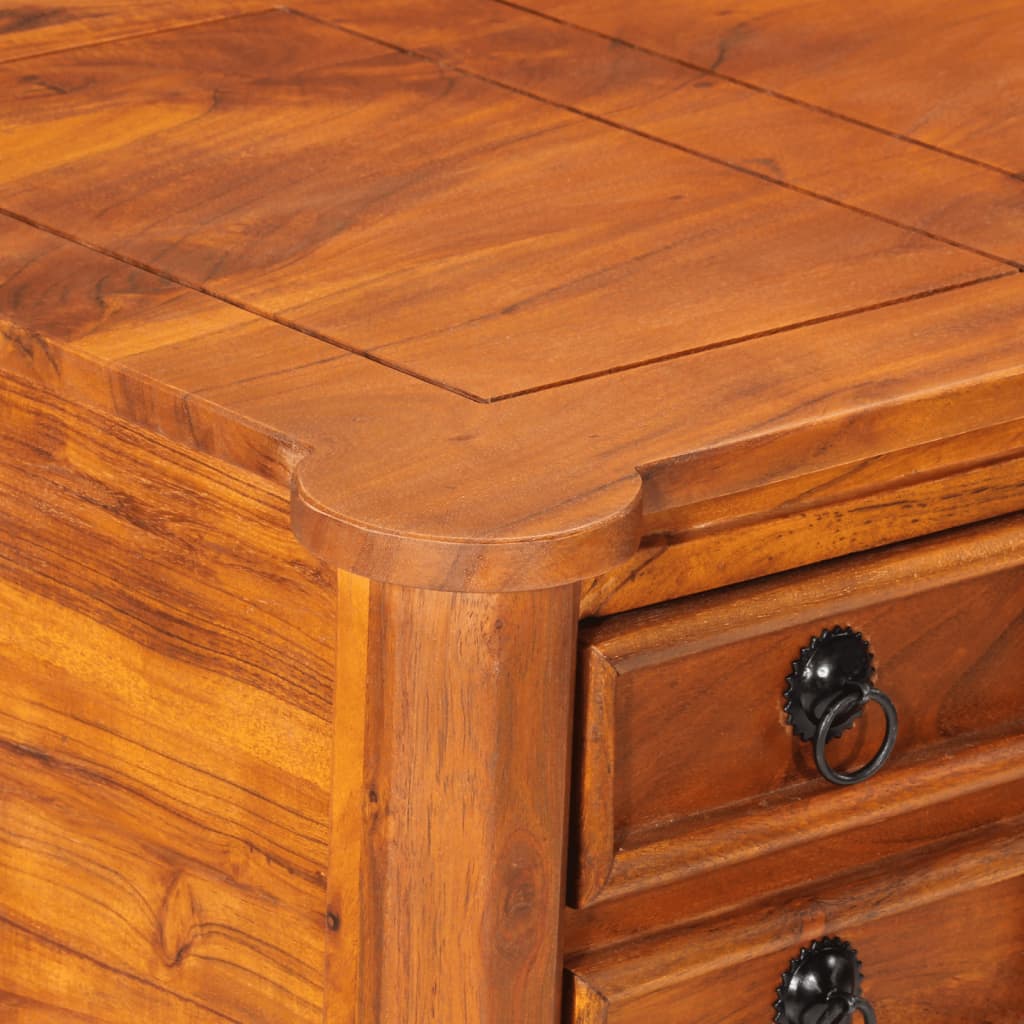 Radni stol s ladicama 110 x 50 x 76 cm masivno bagremovo drvo