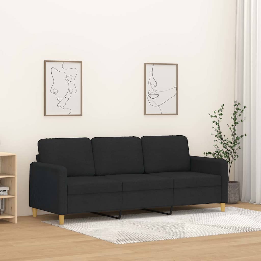 Trosjed od tkanine Crna 180 cm